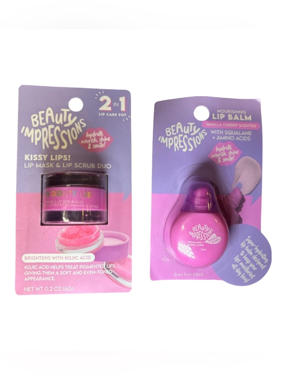 Beauty Impressions Lip Care Bundle | Lip Mask, Scrub & Nourishing Lip Balm NWT